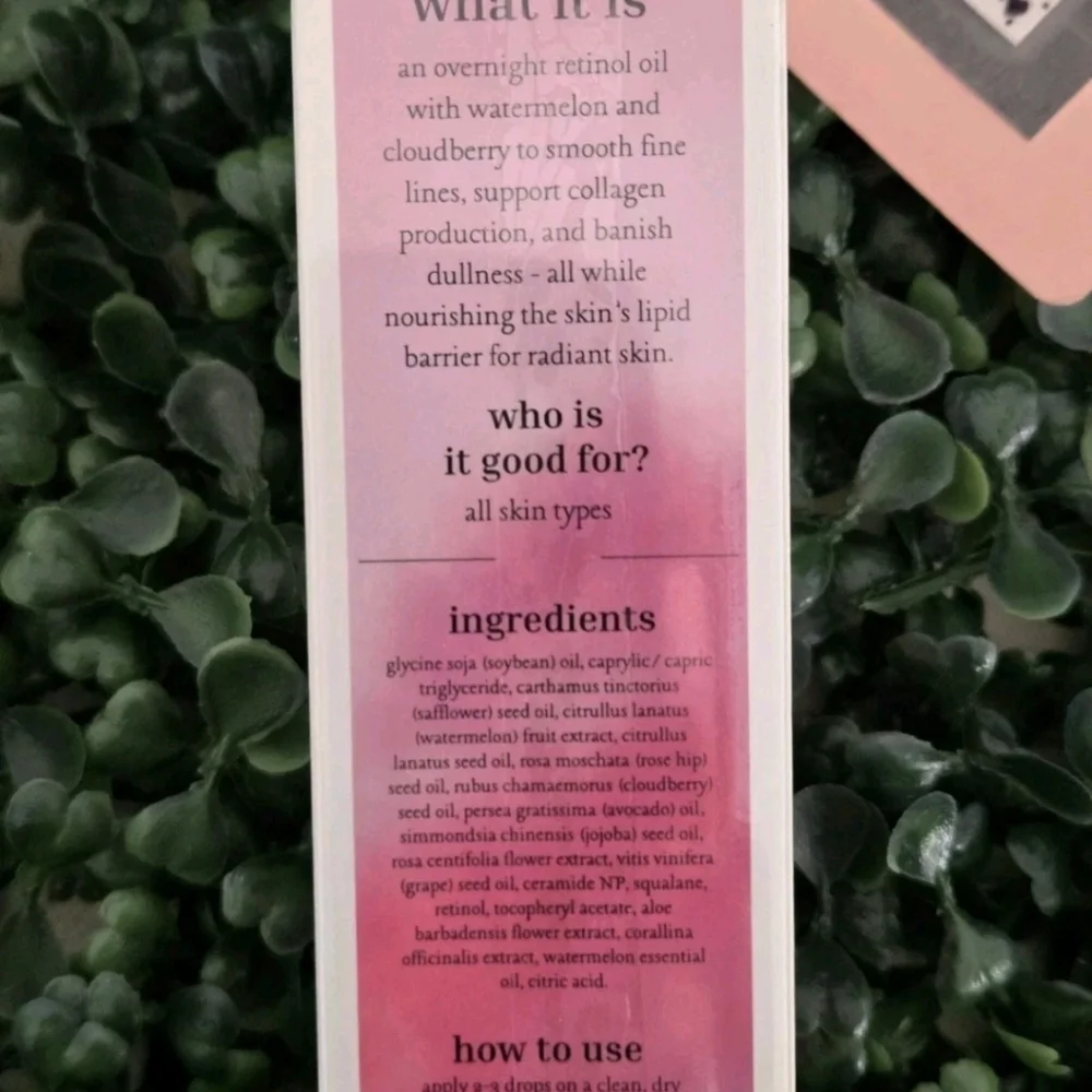 Dallas & James  Watermelon Dream Overnight Retinol Oil w Cloudberry 1oz Sealed
